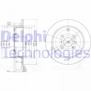 Тормозной диск BG3867 DELPHI