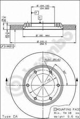 Тормозной диск 09.5194.10 BREMBO