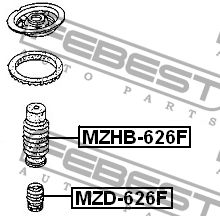 Отбойник амортизатора подвески MZD-626F FEBEST