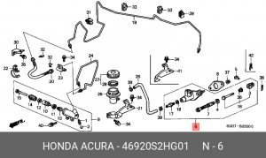 Главный цилиндр, система сцепления 46920S2HG01 HONDA