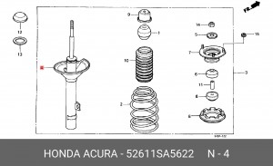 Амортизатор 52611SA5622 HONDA