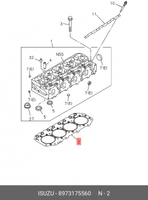 Прокладка ГБЦ 8973175560 ISUZU