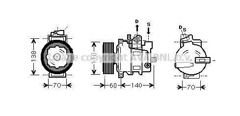 Компрессор кондиционера AIK269 AVA