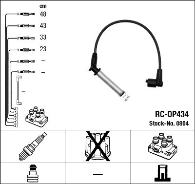 Ккомплект проводов зажигания RCOP434 NGK NTK