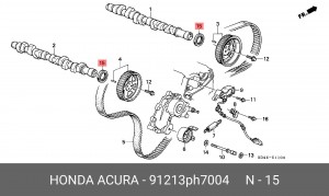 Уплотняющее кольцо, коленчатый вал 91213PH7004 HONDA