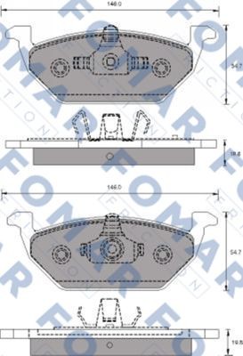 Колодки тормозные дисковые 51687681 ROULUNDS BRAKING