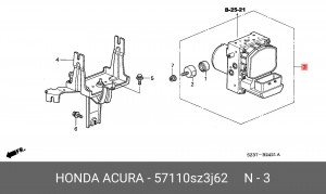 Гидроагрегат, тормозная система 57110SZ3J62 HONDA