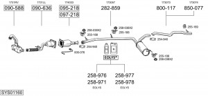 Средний глушитель выхлопных газов 171293 BOSAL