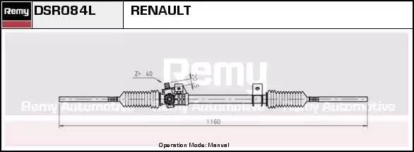 Рулевой механизм DSR084L DELCO REMY