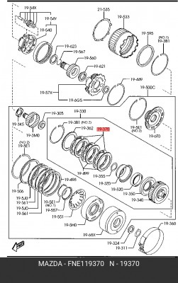 Диск фрикционный АКПП FNE119370 MAZDA