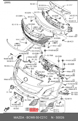 Деталь BCW8-50-C21C MAZDA
