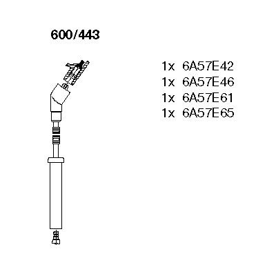 Ккомплект проводов зажигания 600379 BREMI