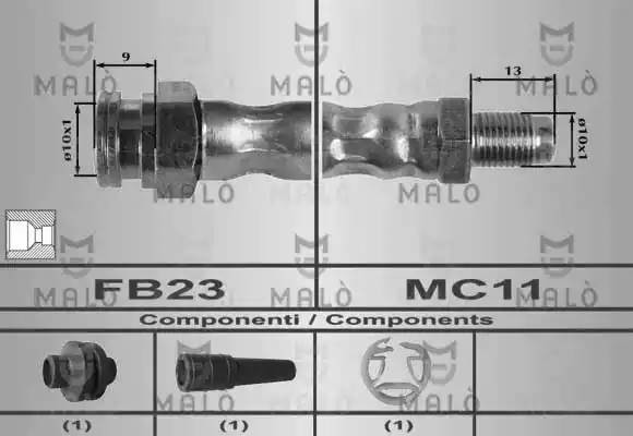 Тормозной шланг 80189 MALO