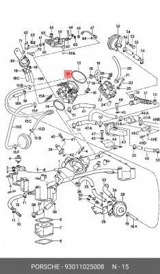 Патрубок дроссельной заслонки 93011025008 PORSCHE