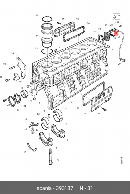 Уплотняющее кольцо 393187 SCANIA