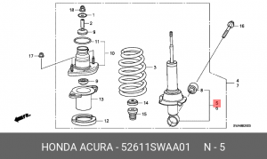 Амортизатор подвески 52611-SWA-A01 HONDA