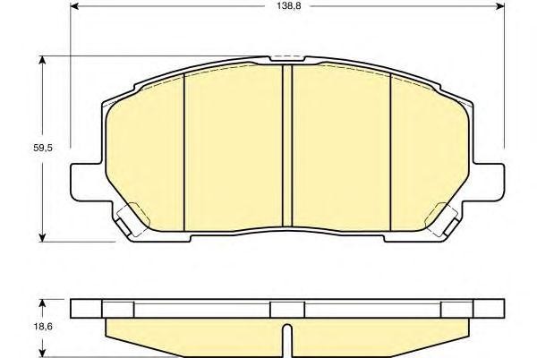 Комплект тормозных колодок, диско 6132869 GIRLING