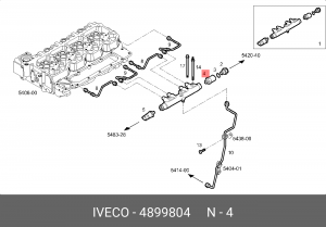 Клапан, рециркуляция ОГ 4899804 IVECO