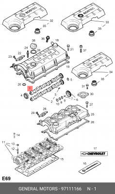 Распредвал 97111166 GENERAL MOTORS