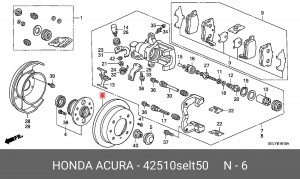 Тормозной диск 42510SELT50 HONDA