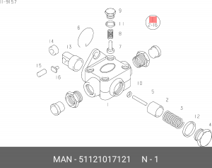 Топливный насос; Насос, топливоподающяя система 51121017121 MAN