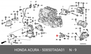 Опора коробки передач 50850-TA0-A01 HONDA