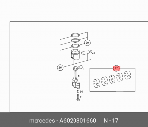 Вкладыши шатунные A6020301660 MERCEDES BENZ