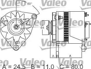 Генератор 437380 VALEO PHC