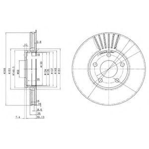 Тормозной диск BG2745 DELPHI