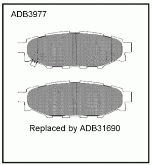 Колодки тормозные дисковые ADB3977 ALLIED NIPPON
