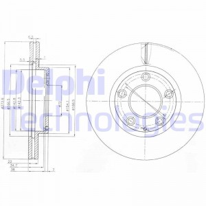 Тормозной диск BG3085 DELPHI