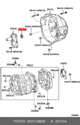 Уплотняющее кольцо, ступенчатая коробка передач 90311-28004 DAIHATSU