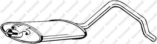 Средний глушитель выхлопных газов 185753 BOSAL