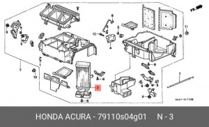 Теплообменник, отопление салона 79110S04G01 HONDA