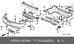 Носитель, буфер 71130S5AA00ZZ HONDA