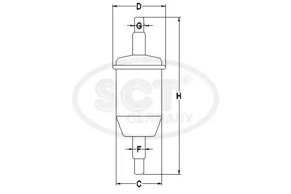 Фильтр топливный ST341 SCT
