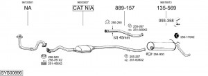 Глушитель выхлопных газов конечный 154939 BOSAL