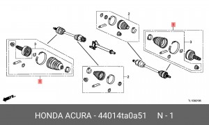 ШРУС 44014TA0A51 HONDA