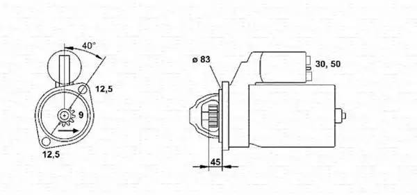 Стартер 943251701010 MAGNETI MARELLI