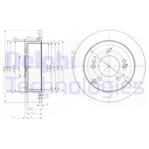 Тормозной диск BG3799 DELPHI