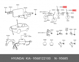Датчик, частота вращения колеса 9568122100 HYUNDAI KIA