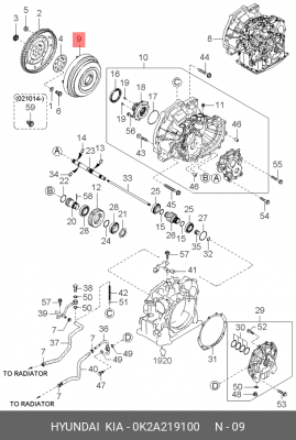 Деталь 0K2A219100 HYUNDAI KIA