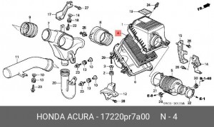 Воздушный фильтр 17220PR7A00 HONDA