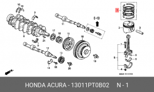 Кольца поршневые (комплект) 13011PT0B02 HONDA