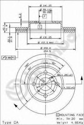 Тормозной диск 09.5736.14 BREMBO