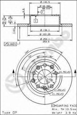 Тормозной диск 08.5646.30 BREMBO