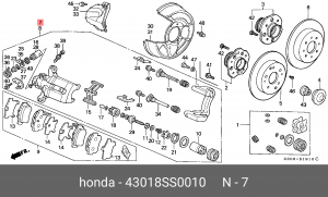 Тормозной суппорт 43018SS0010 HONDA