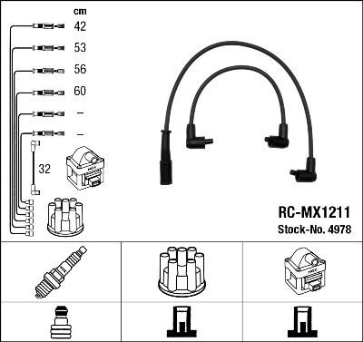 Ккомплект проводов зажигания 4978 NGK NTK