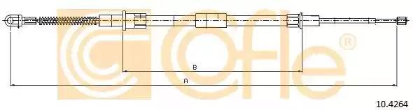 Трос ручного тормоза 104264 COFLE