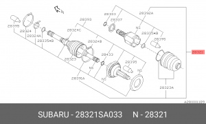 ШРУС 28321SA033 SUBARU